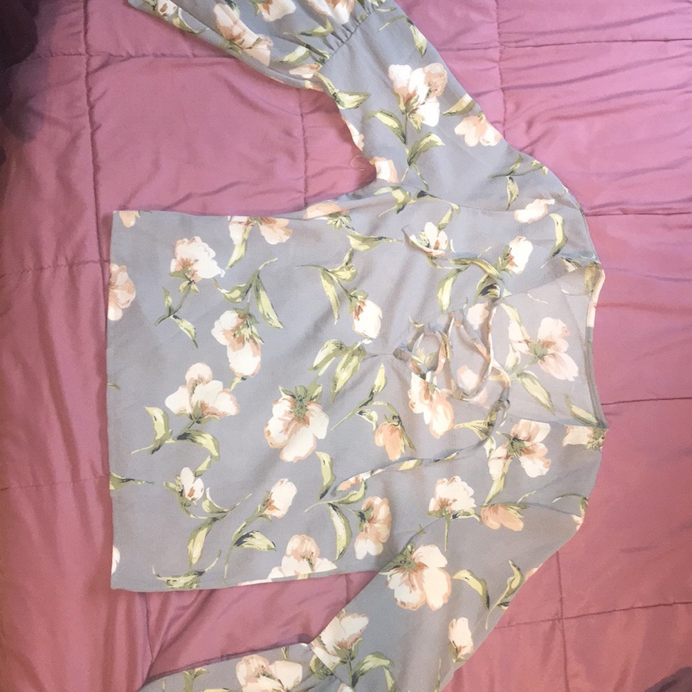 Lilac flowered blouse